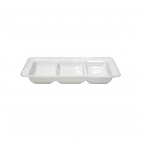 Beja White & Cream Divided Dish 13'' X 7.25'' H1.75''