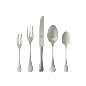Antigo Brushed 5-Pc Setting (table knife, table fork, table spoon, dessert fork, dessert spoon)