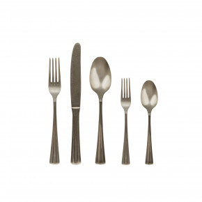 Vime Anthracite Oxyde 5-Pc Setting (table knife, table fork, table spoon, dessert fork, dessert spoon)