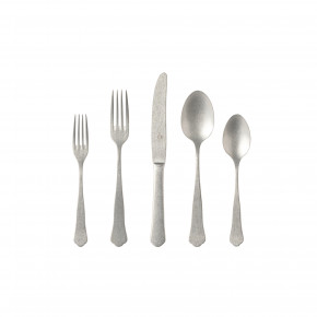 Prado Vintage Brushed 5-Pc Setting (table knife, table fork, table spoon, dessert fork, dessert spoon)