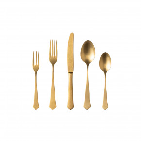 Prado Vintage Gold 5-Pc Setting (table knife, table fork, table spoon, dessert fork, dessert spoon)