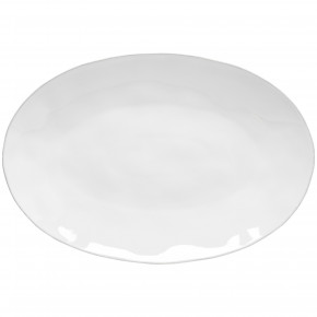 Livia White Oval Platter 17.5'' X 12'' H2''