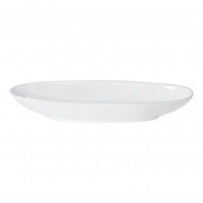Livia White Oval Platter 13'' X 4.25'' H2''