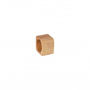 Natural Wood Set of 4 Napkin Rings Square D2'' H1.5''
