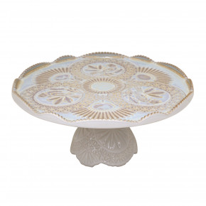 Cristal Nacar Footed Plate D12.25'' H5.5''