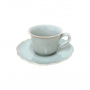 Alentejo Turquoise Tea Cup & Saucer 4.75'' X 3.75'' X 2.75'' | 7 Oz. D6.5''
