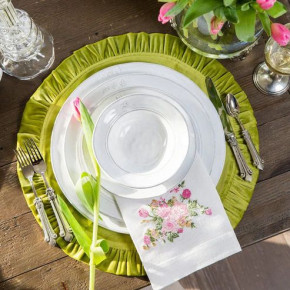 Round Ruffle Velvet Pear Placemat