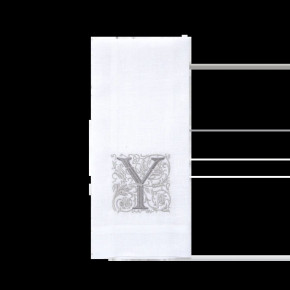 Monogram Y Hand Towel White (Taupe)