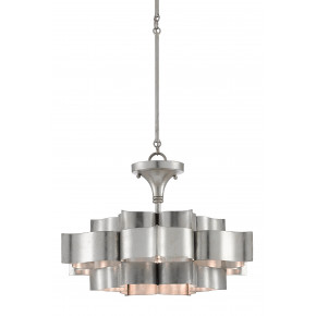 Grand Lotus Silver Small Chandelier