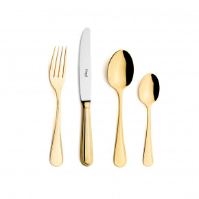 Sevigne Gold Polished 24 pc Set (6x Dinner Knives, Dinner Forks, Table Spoons, Coffee/Tea Spoons)
