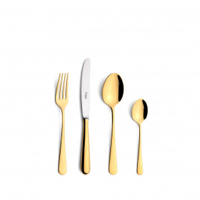 Alcantara Gold Polished 24 pc Set (6x Dinner Knives, Dinner Forks, Table Spoons, Coffee/Tea Spoons)