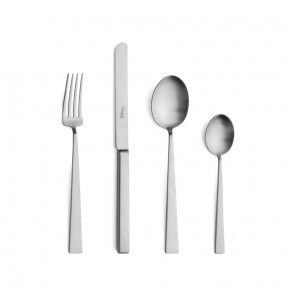 Bauhaus Steel Matte 24 pc Set (6x Dinner Knives, Dinner Forks, Table Spoons, Coffee/Tea Spoons)