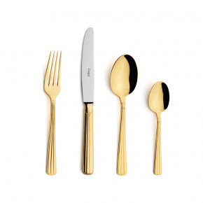 Athena Gold Polished 24 pc Set (6x Dinner Knives, Dinner Forks, Table Spoons, Coffee/Tea Spoons)