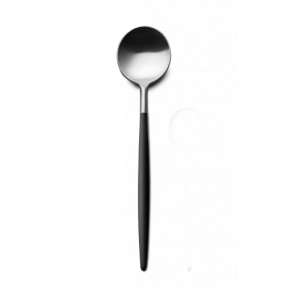 Goa Black Handle/Steel Matte Table Spoon 8.3 in (21 cm)