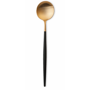 Goa Black Handle/Gold Matte Serving Spoon 10.4 in (26.5 cm)