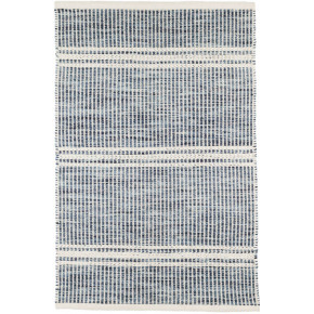 Malta Blue Handwoven Wool Rug 3' x 5'