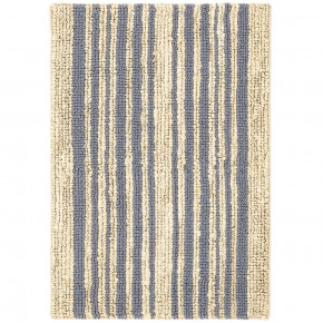 Calder Stripe by Marie Flanigan Stripe Pewter Blue Handwoven Jute Rugs