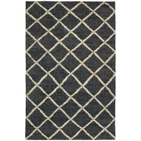 Simba Black Woven Jute Rug