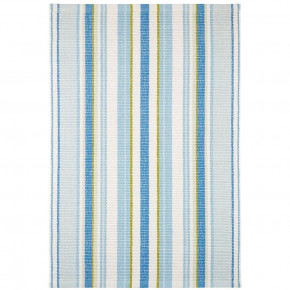 Daphne Stripe French Blue Handwoven Cotton Rug