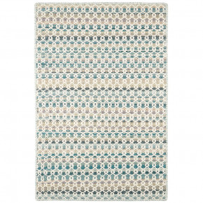 Poppy Blue Handwoven Wool Rug