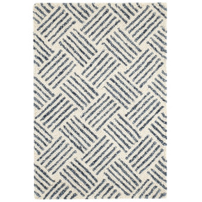 Layers Indigo Hand Hooked Wool Rug