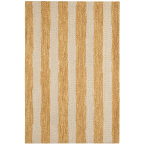 Silas Stripe Gold Hand Micro Hooked Wool Rug