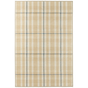 Hallie Plaid Khaki Machine Washable Rug