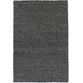 Honeycomb Indigo grey Wool Woven Rugs