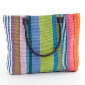 Mellie Stripe Woven Cotton Tote Bag One Size - Woven