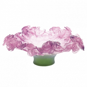 Roses Pink Footed Bowl (Special Order)