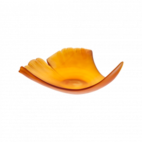 Ginkgo Large Amber Leaf Bowl (Special Order)