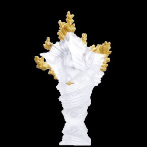 Mer De Corail Large White Gilded Vase (Special Order)