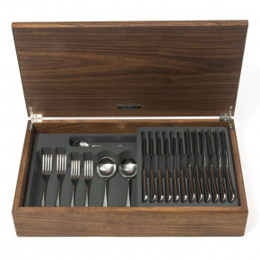 English Stainless 58-Piece Canteen Walnut