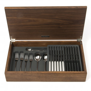 Pride Silverplated Black Silverplated 44-Piece Canteen Walnut