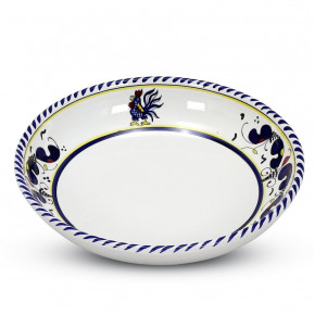 Orvieto Blue Rooster Risotto/Pasta/Cioppino Rd Shallow Coupe Bowl 9 in Rd x 2 high