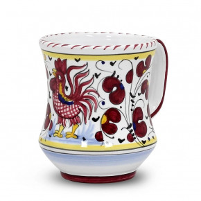 Orvieto Red Rooster Concave Mug 4.25 in high; 12 oz