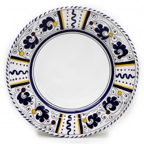 Orvieto Blue Rooster Dinner Plate (White Center) 11 in Rd