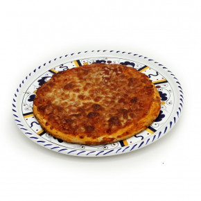 Orvieto Blue Rooster Deruta Pizza Plate Cake Or Cheese Platter. 12.5 in Rd x .75 (3/4) high
