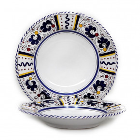 Orvieto Blue Rooster Rim Pasta Soup Plate (White Center) 10 in Rd