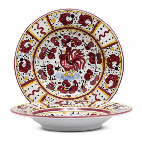 Orvieto Red Rooster Rim Pasta Soup Plate 10 in Rd