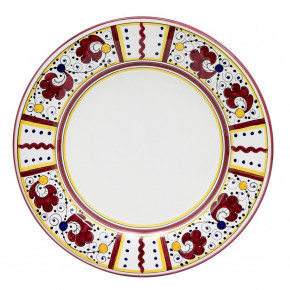 Orvieto Red Rooster Dinner Plate (White Center) 11 in Rd