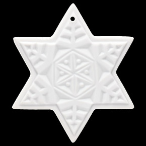 Tree Decoration Bisque Christmas Star, Large