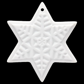 Tree Decoration Bisque Christmas Star, Small
