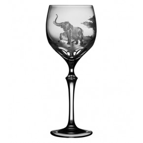 Safari Elephant Clear Red Wine Glass