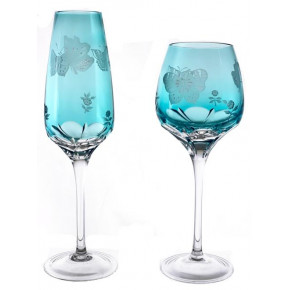 Papillon Turquoise Red Wine Glass