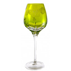 Papillon Yellow-Green Red Wine Glass