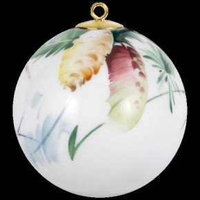 Tree Ornament Woodland Flora With Insects Christmas Bauble With Spruce Cone Round 5 Cm