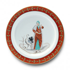 Ottomane Charger Woman with Ostrich 11.5 in Rd