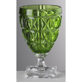 Stella Wine Goblet Green H 5.5" x Diam 3.5", 10 oz