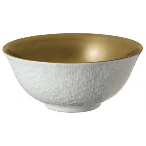 Mineral Filet Or/GoldChinese Soup Bowl Full Gold Inside Round 4.7 in.